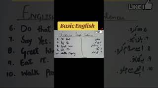 Let's learn basic English sentences #education #englishgrammar #knowledge #learning