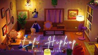  Lo-fi Hiphop music playlist • Fan + Rain ambience | Katie's cozy bedroom