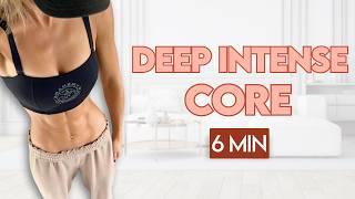 6 min Intense Deep Core Pilates Workout | At Home Class