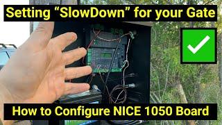  Nice Apollo 1050 Control Board ● Setting up Slow Down Mode for Your Gate Opener