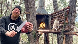 Building A Hidden Treehouse & Hunting Deer With My Dog | Catch - Cook