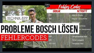 Die meisten Bosch Fehler Codes / Probleme selbst lösen : 502 , 503 , 630 , 500 , 201 , 504 und mehr