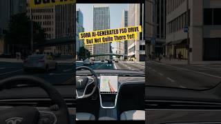 Testing Sora OpenAI-Generated Tesla FSD Animation: Downtown City Drive
