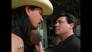 Eric Bischoff meets The Undertaker at backstage during his first night in WWE. JUL. 15, 2002