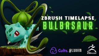 ZBrush Timelapse Bulbasaur Látigo cepa