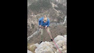 Rappelling off a 1,000 foot cliff #adventure