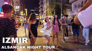 Izmir Alsancak Saturday Night Walking Tour, Summer 2022 | Travel Turkey | 4K UHD 60fps