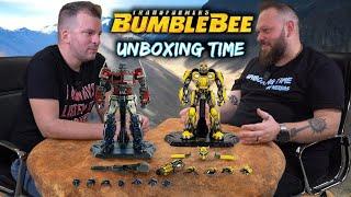 Transformers Bumblebee and Optimus Prime ThreeZero DLX Diecast Figure Unboxing & Review by nereas