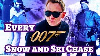 Every THRILLING Snow and Ski Chase in James Bond | 4K