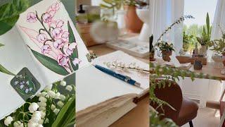 A Day in May- Cozy Lily of the Valley ASMR Painting