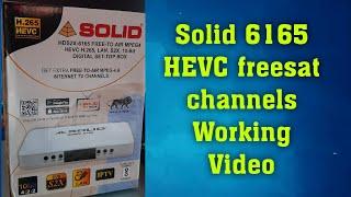 Freesat HEVC Channels Working Video Solid 6165 HEVC S2X Receiver