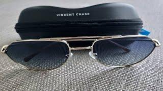 Vincent Chase by Lenskart | Blue Aviator Stylish Sunglasses | Polarized & UV Large | VC S13715