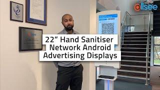 Digital Signage Hand Sanitiser Network Android Advertising Displays (22”)