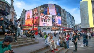 London’s Energetic West End, Soho & Covent Garden on a Beautiful Evening! 4K HDR