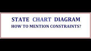 State Chart Diagram -Defining Constraints...