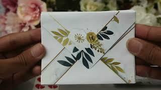 GA034 Kartu Ucapan dan Amplop Greeting Card Leaves and Flowers AMSTOREINDO