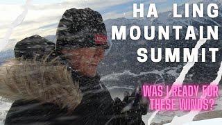 HA LING Hike in WINTER | Impromptu Mountain summit | Spray Valley Canmore| HIGH WINDS and Snow