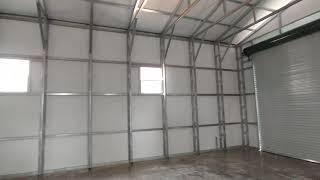 Carolina Carports inc. 40x40x14 Steel Building interior