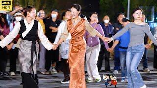 Tibetan dance "Tiebo Guzhuang" Zhuorecham team's beauty and happiness!