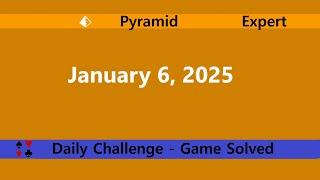 Microsoft Solitaire Collection | Pyramid Expert | January 6, 2025 | Daily Challenges