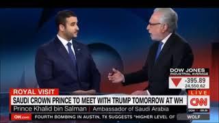 Saudi Ambassador Prince Khalid bin Salman in his first interview on US TV with Wolf Blitzed on CNN