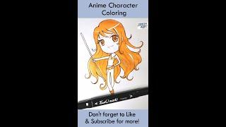 Anime Drawing and Coloring #Shorts