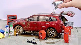 Washing Dirty  Miniature Ford Everest after Extreme Off-Roading (Realistic Car Wash)