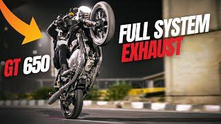 Continental GT 650 WITH Full System SSP EXHAUST - LOUDEST  Silver Stallion Performance 