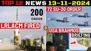 Indian Defence Updates : LRLACM Flight Test,72 Su-30 Order,US Brahmos Briefing,Tu-160 Limited Deal