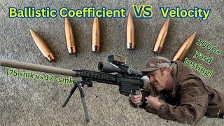 Bullet drop basics- ballistic coefficient vs velocity