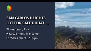 SAN CARLOS HEIGHTS LOT FOR SALE DUHAT ST OVERLOOKING LAGUNA BAY 529SQM