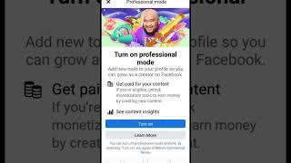 professional Mode Ko Kaise On Kare ? Fb Tips & Tricks #shorts #fb #tech