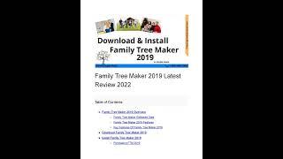 Family Tree Maker 2019 | Download And Install FTM 2019 | Upgrade Family Tree Maker 2019