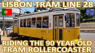 THE INSANE TRAM LINE 28 / RIDING LISBON'S 90 YEAR OLD ICONIC YELLOW TRAMS