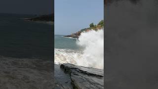 Water Crashing on Stones | Beach #beach #beachlife #goa #yt #ytshorts #shorts