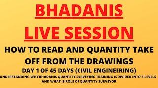 BHADANIS ROLE OF ALL LEVELS AND UNDERSTANDING QUANTITY TAKE OFF CONCEPT AND READING DRAWINGS FOR TAK