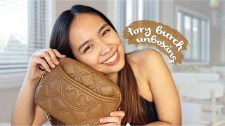 Unboxing my first Tory Burch bag | Fleming soft quilted camera bag (ENG sub)
