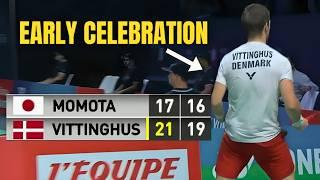 Momota Proves Why You NEVER Celebrate Too Early in Badminton!