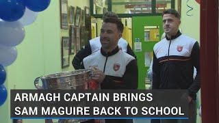 Armagh captain brings Sam Maguire back to school