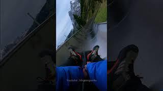 Extreme Mountain Slide Adventure Through Swiss Alps without using brakes