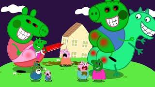 Zombie Transformation: Peppa Pig Becomes a Giant Zombie! ‍️ | Peppa Pig Funny Animation