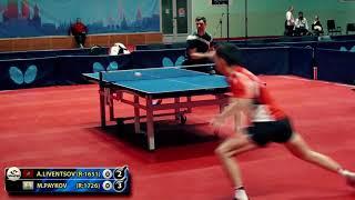 1.ЛИВЕНЦОВ - ПАЙКОВ RUSSIAN Championship table tennis настольный теннис