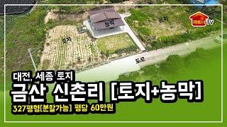 대전 인근 금산 토지 농막 포함해서 매매, 전원주택 전원주택지 충남