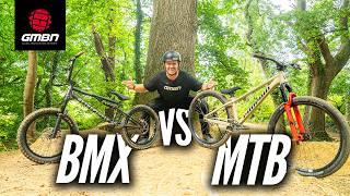 Full Suspension BMX Vs Dirt Jump MTB!