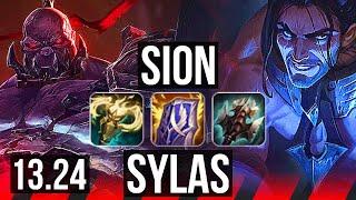 SION vs SYLAS (TOP) | Comeback, 3800+ games | KR Diamond | 13.24