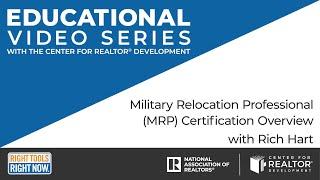 Military Relocation Professional (MRP) Certification Overview