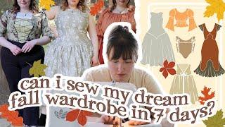 Can I make my dream fall wardrobe in 7 days?  (mostly) second hand & NO ZIPPERS sewing vlog