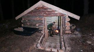 Building a Dugout for Survival in the Wild Forest, life in the forest, Bushcraft Skills