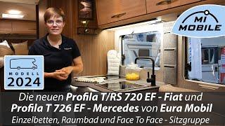 NEU für 2024 - Eura Mobil Profila T/RS 720 EF (Fiat) und Profila T 726 EF (Mercedes) - Einzelbetten