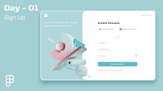 Daily UI Design Challenge | Day - 01 | Sign Up Page